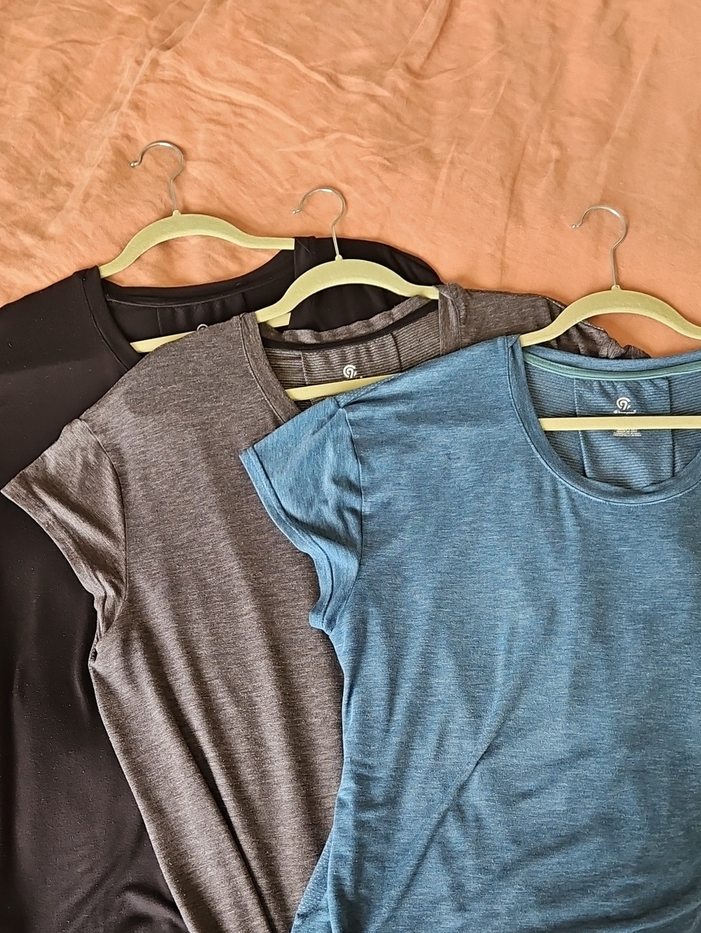 3 Workout Tees - Blue, Gray & Black